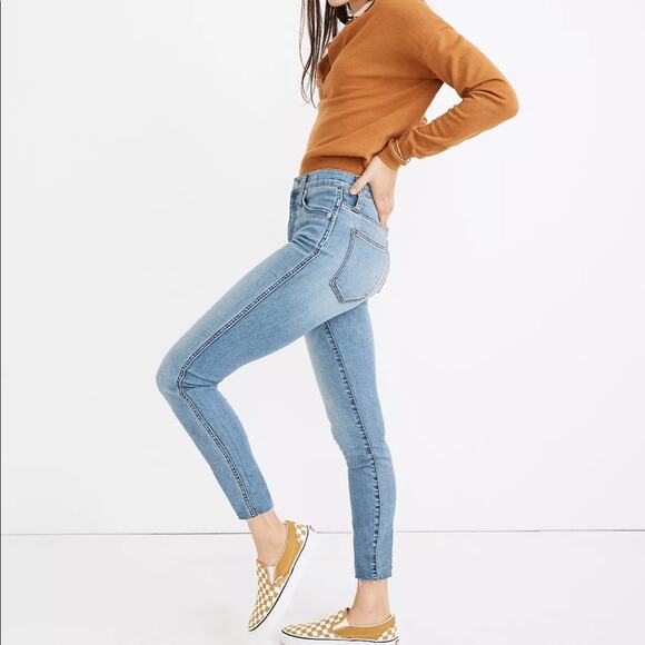 MADEWELL 10" High-Rise Skinny Jeans Highview Raw-Hem - Picture 2 of 10